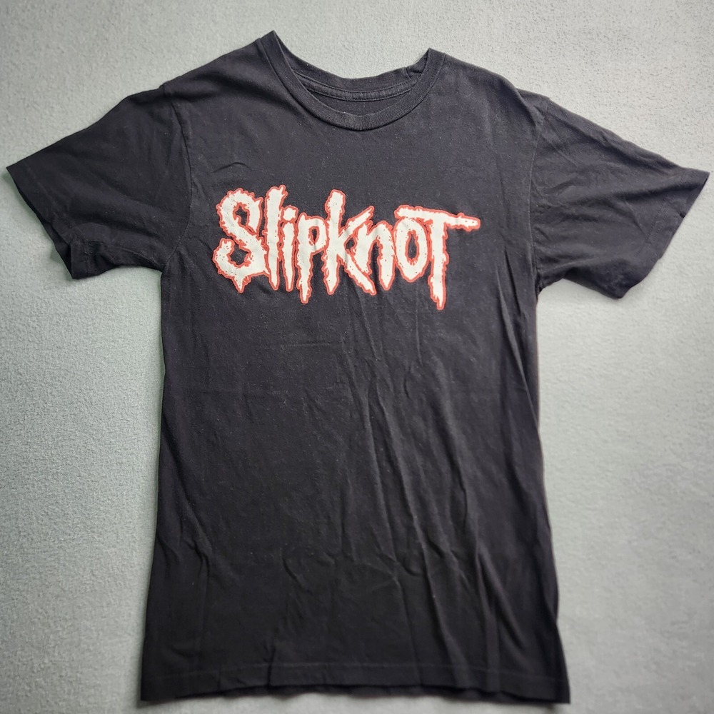 Slipknot Shirt Adult Small Black Band Spellout Logo Short Sleeve Cotton‎ 2021